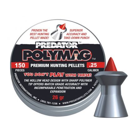 Пули JSB Predator Polymag 6,35 мм, 1,68 грамм, 150 штук